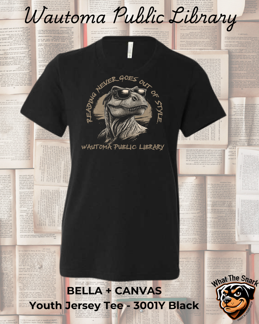 WPL Reading Never Goes Out of Style Kids Tee