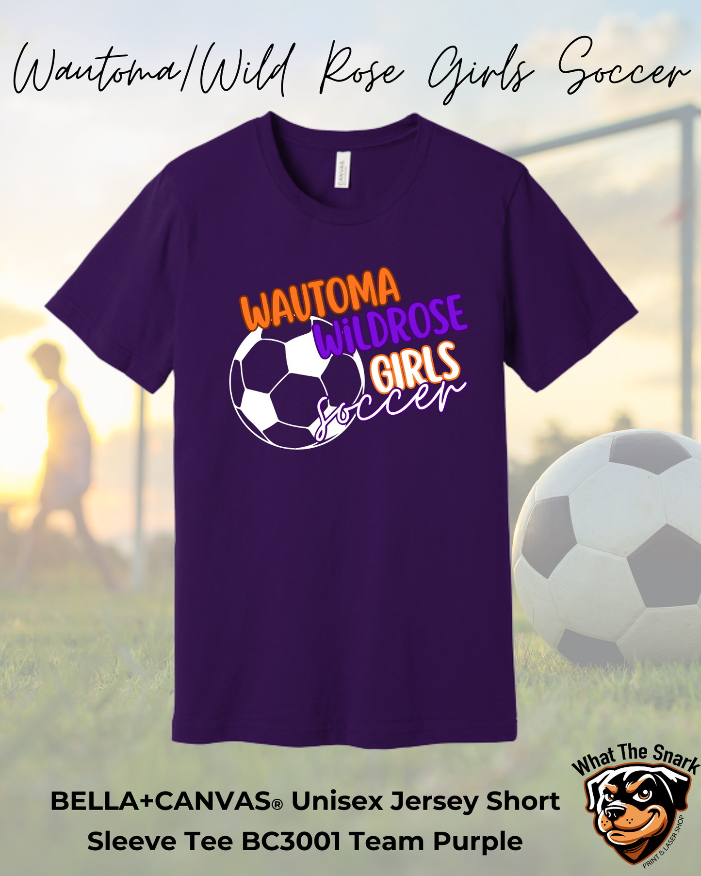 Youth WWR Girls Soccer Logo Bella+Canvas Tshirt