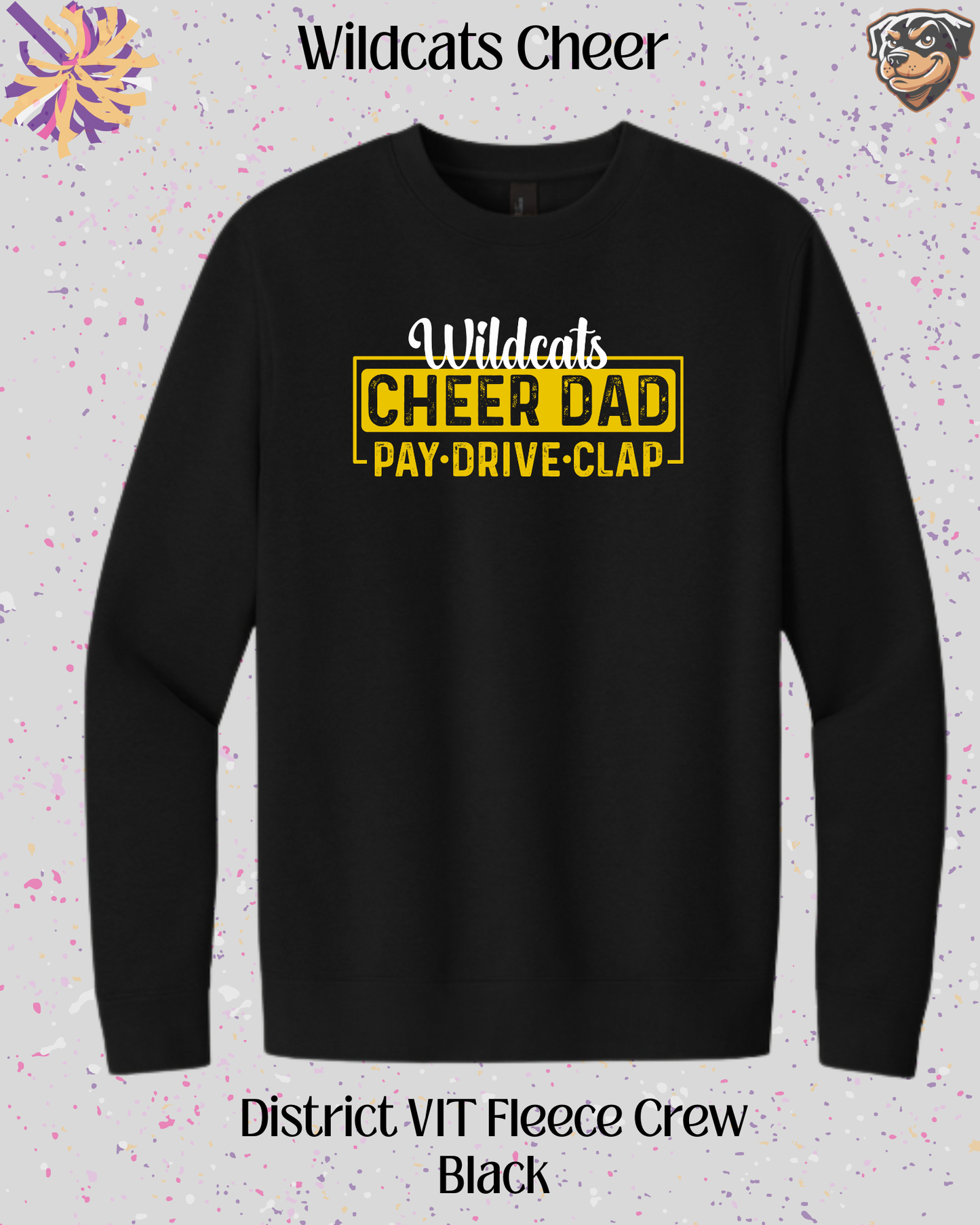 Wildcats Cheer Dad Crew Neck