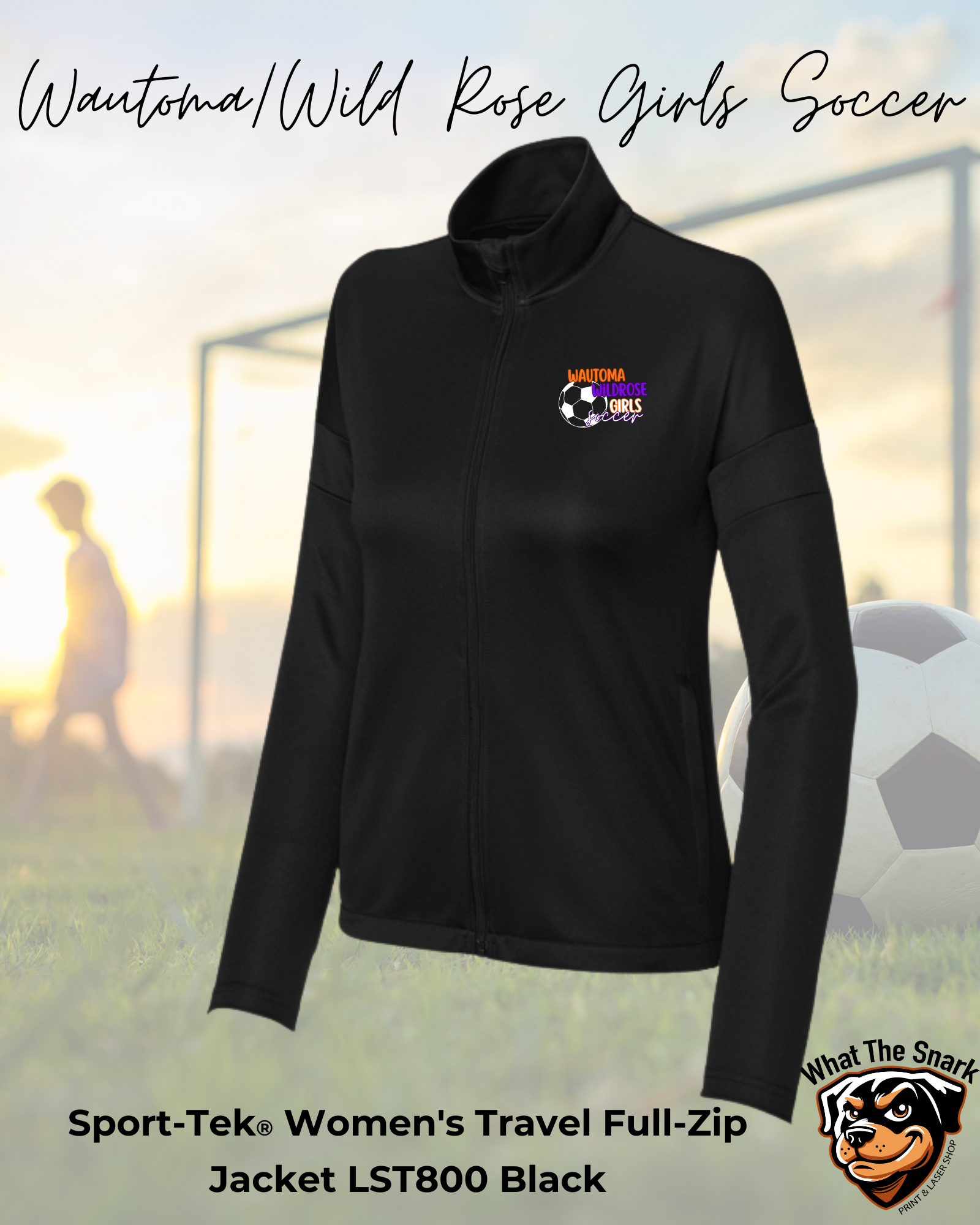 WWR Girls Soccer Logo Ladies Full Zip Jacket