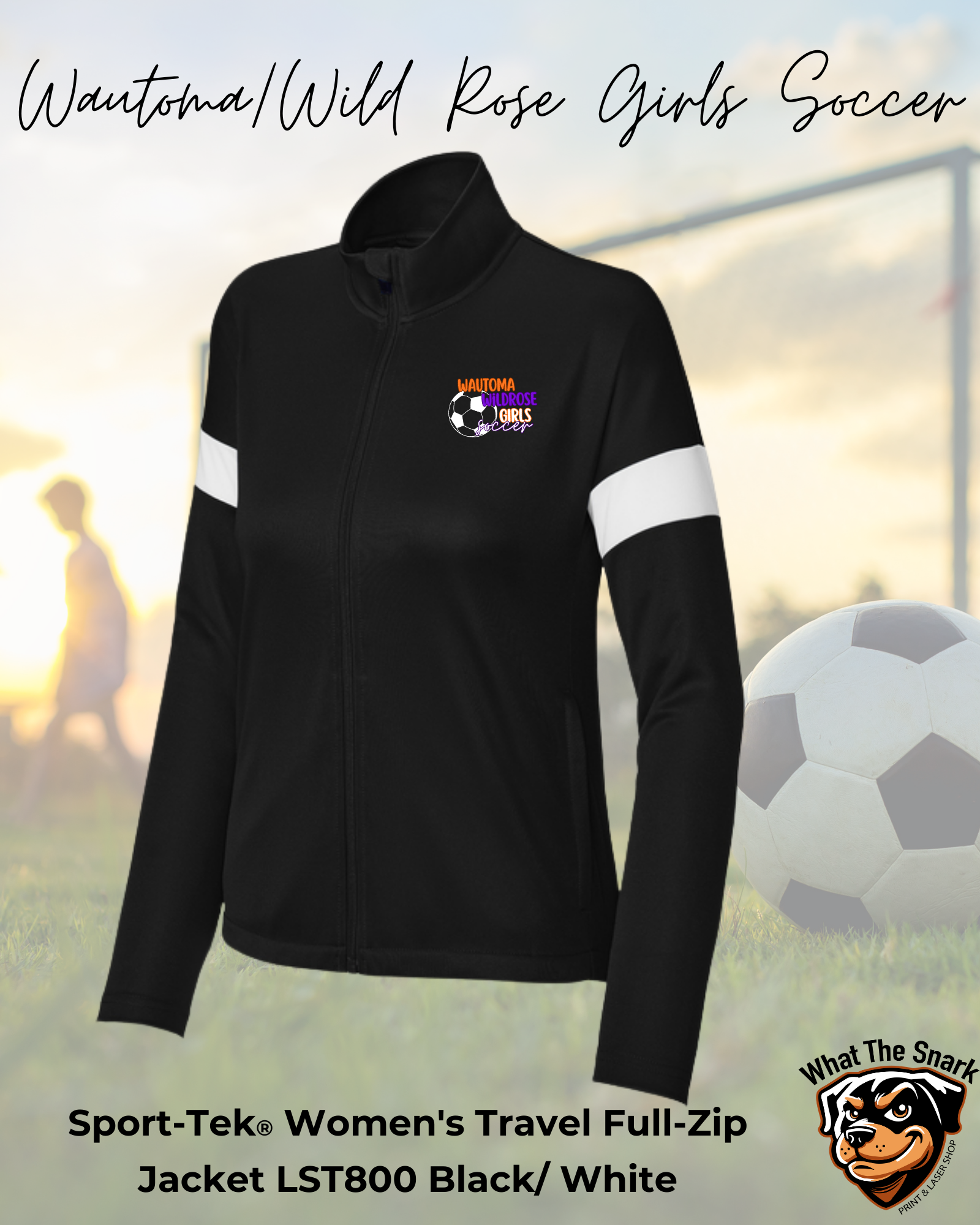 WWR Girls Soccer Logo Ladies Full Zip Jacket