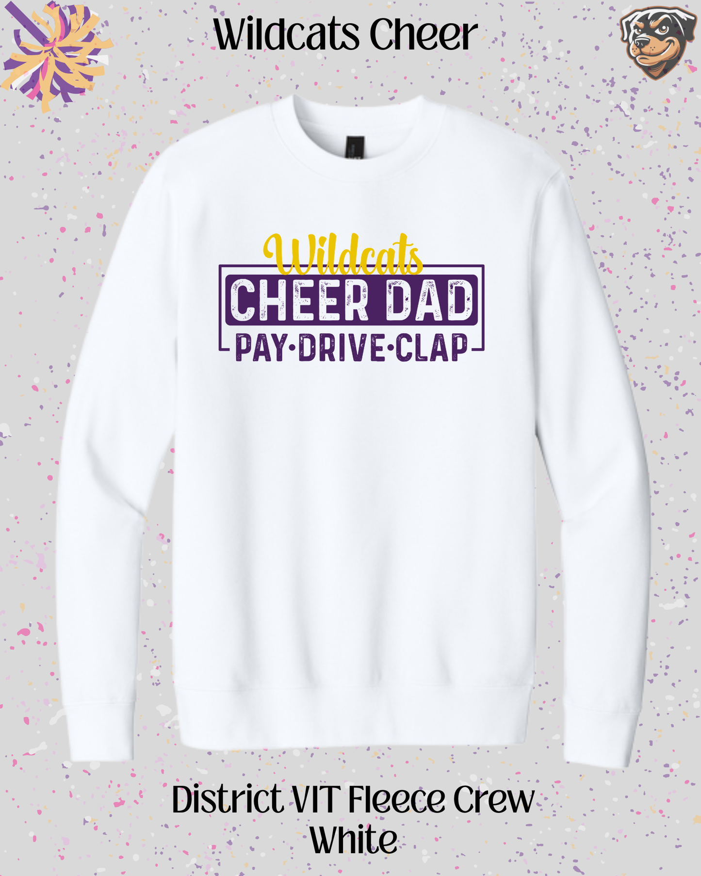 Wildcats Cheer Dad Crew Neck