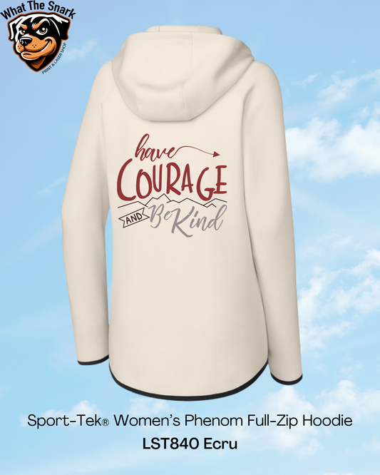 Have Courage Be Kind Mountain Womens Performance Hoodie