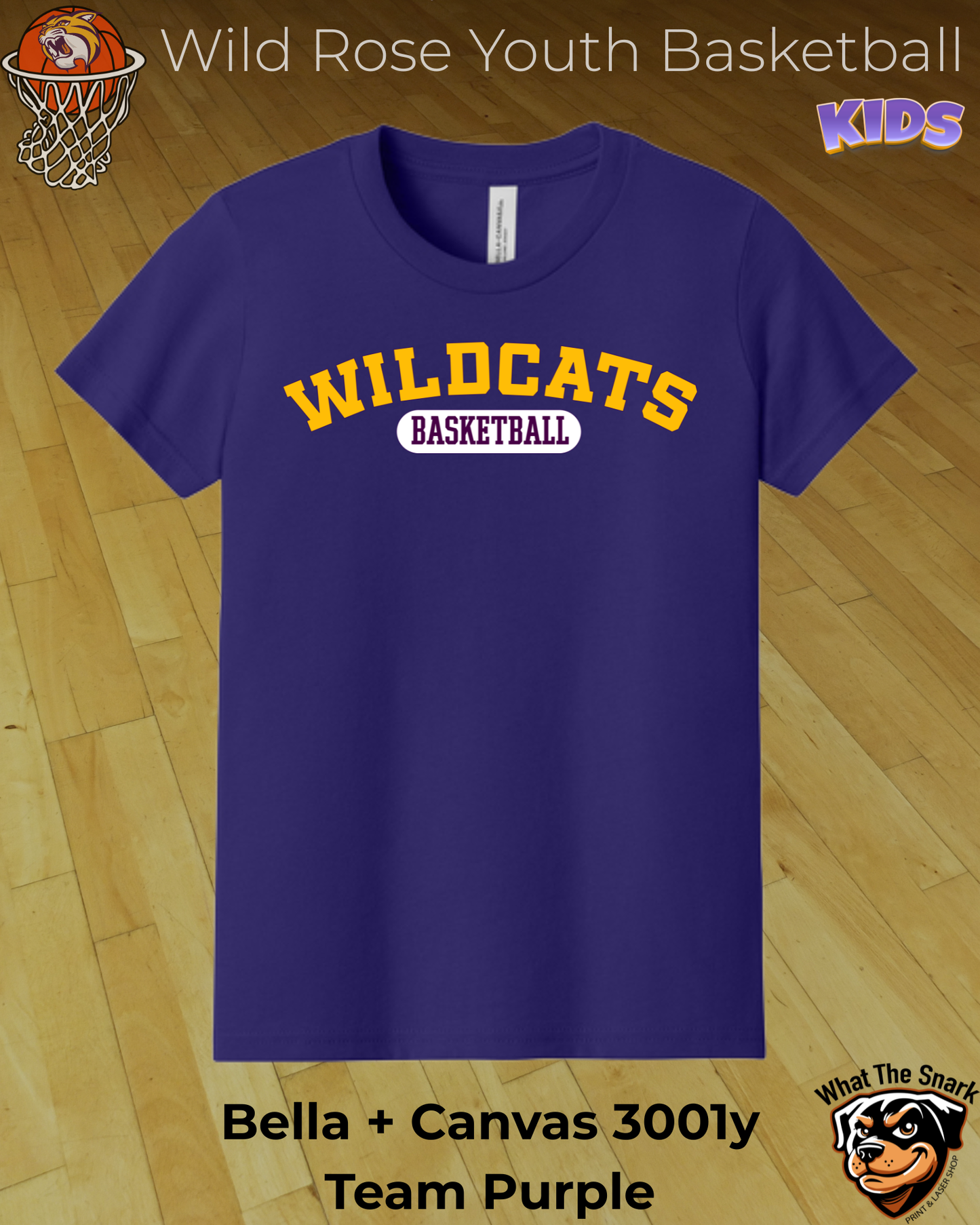 Wildcat Basketball Classic Arch Youth Tee