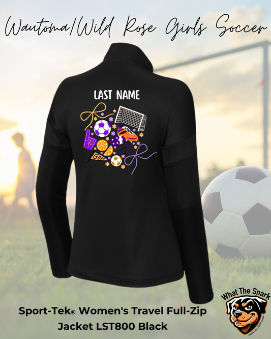 WWR Girls Soccer small logo full back Ladies  Full Zip Jacket
