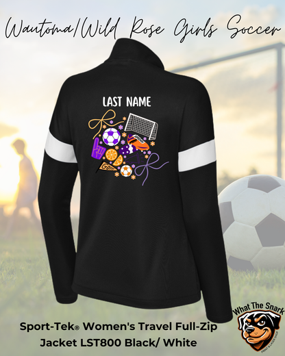WWR Girls Soccer small logo full back Ladies  Full Zip Jacket