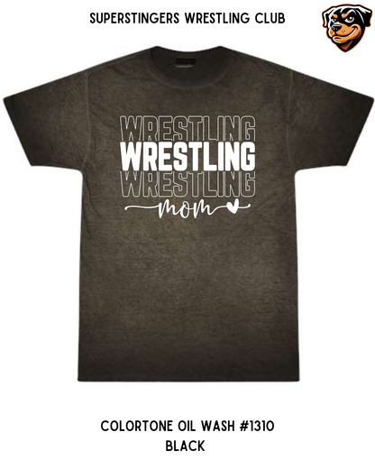 Super Stingers Crazy Wrestling Mom Tie-Dye Tee
