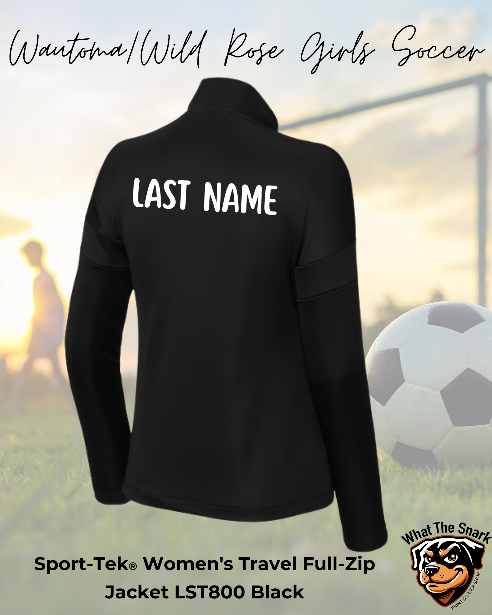 WWR Girls Soccer Logo Ladies Full Zip Jacket