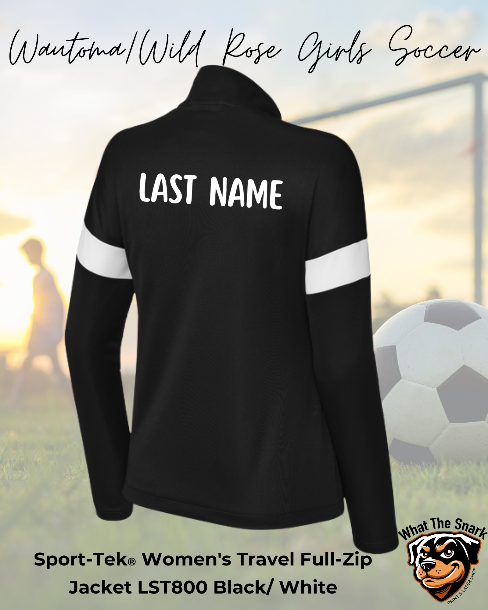 WWR Girls Soccer Logo Ladies Full Zip Jacket