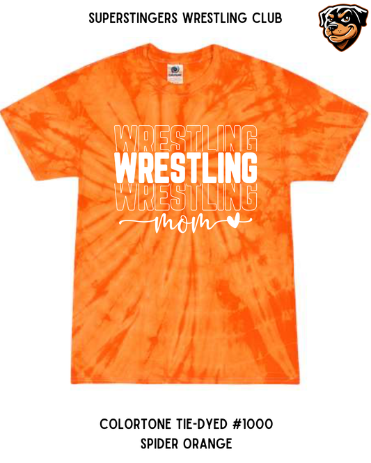 Super Stingers Crazy Wrestling Mom Tie-Dye Tee