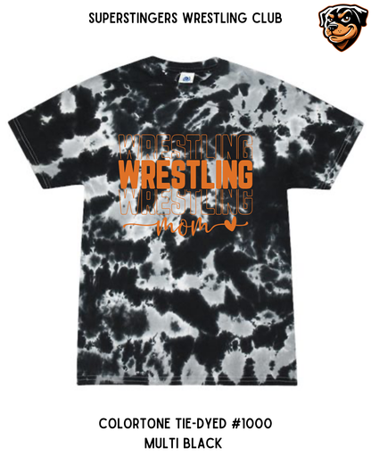 Super Stingers Crazy Wrestling Mom Tie-Dye Tee