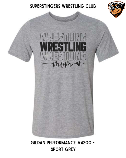 Super Stingers Wrestling Mom Performance Tee