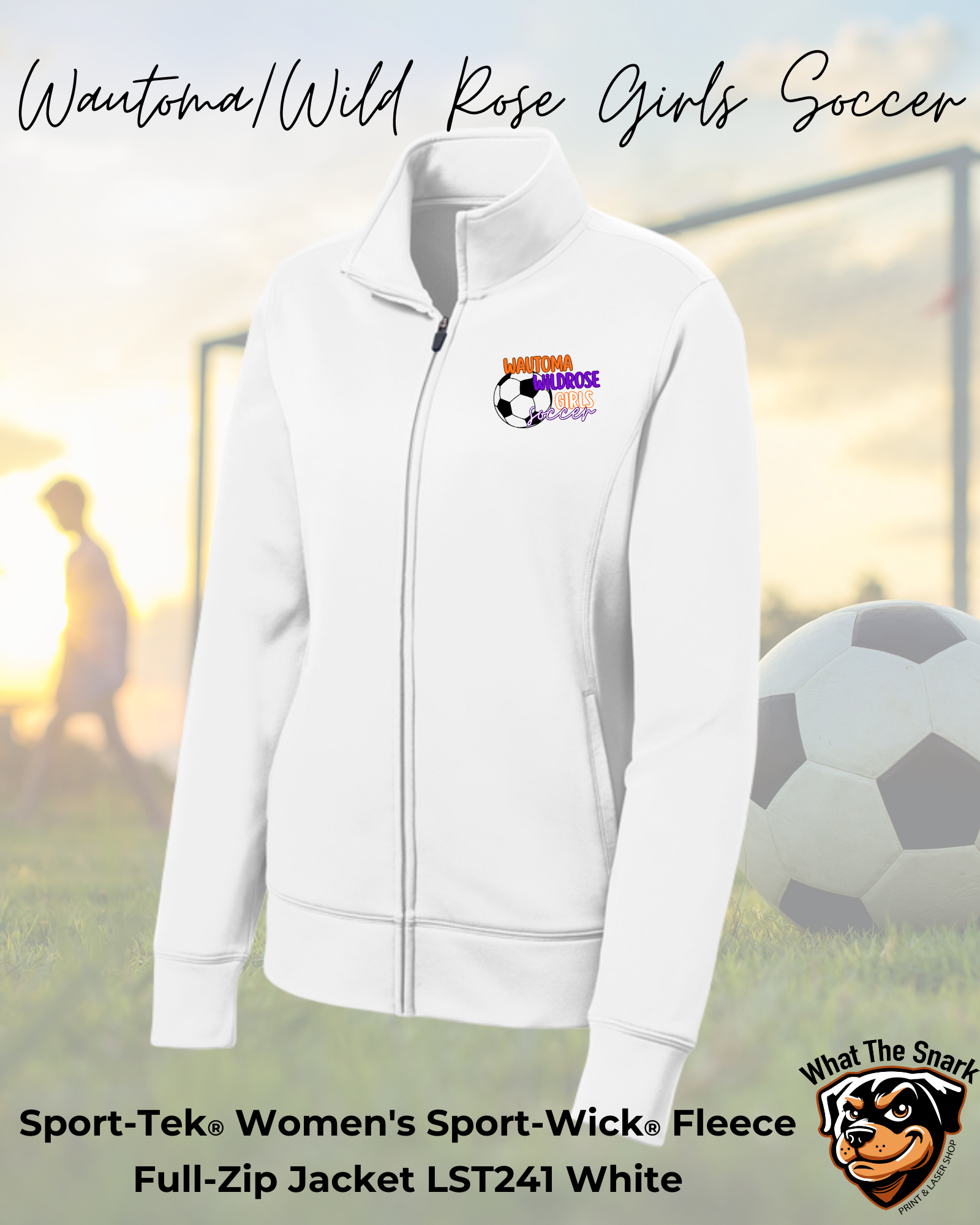 WWR Girls Soccer Logo Ladies Full Zip Fleece