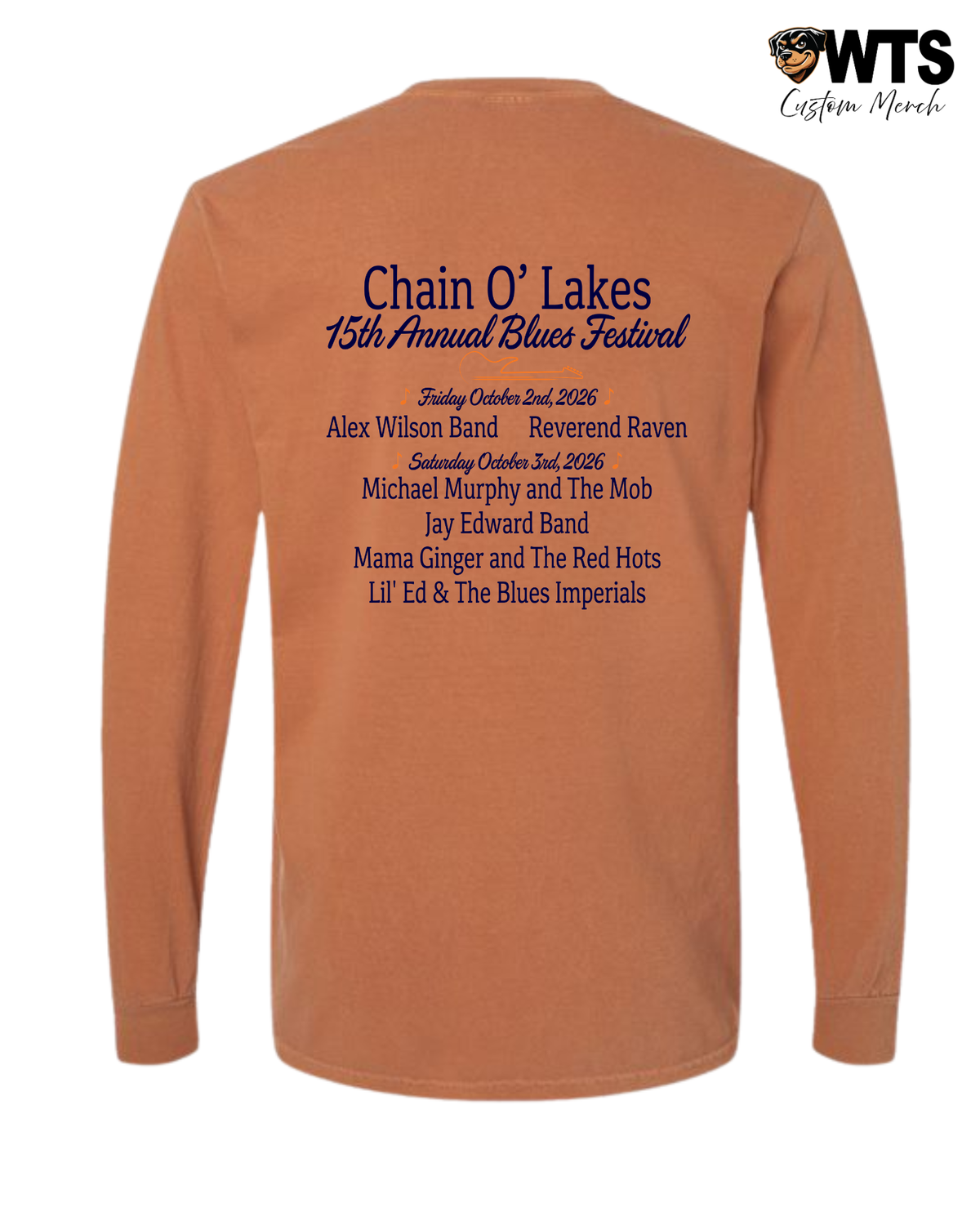 Chain O' Lakes Blues Festival '26 Yam Long Sleeve
