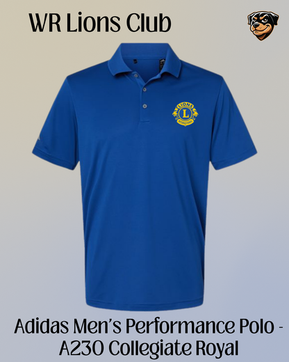 WR Lions Mens Adidas Polo