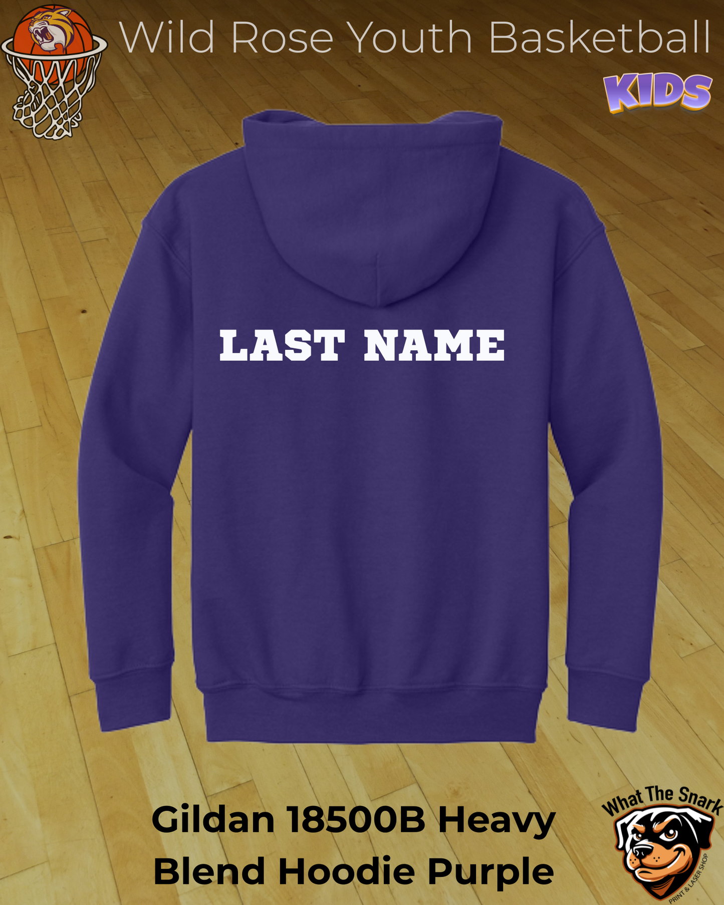 Wildcat Basketball Classic Arch Youth Hoodie