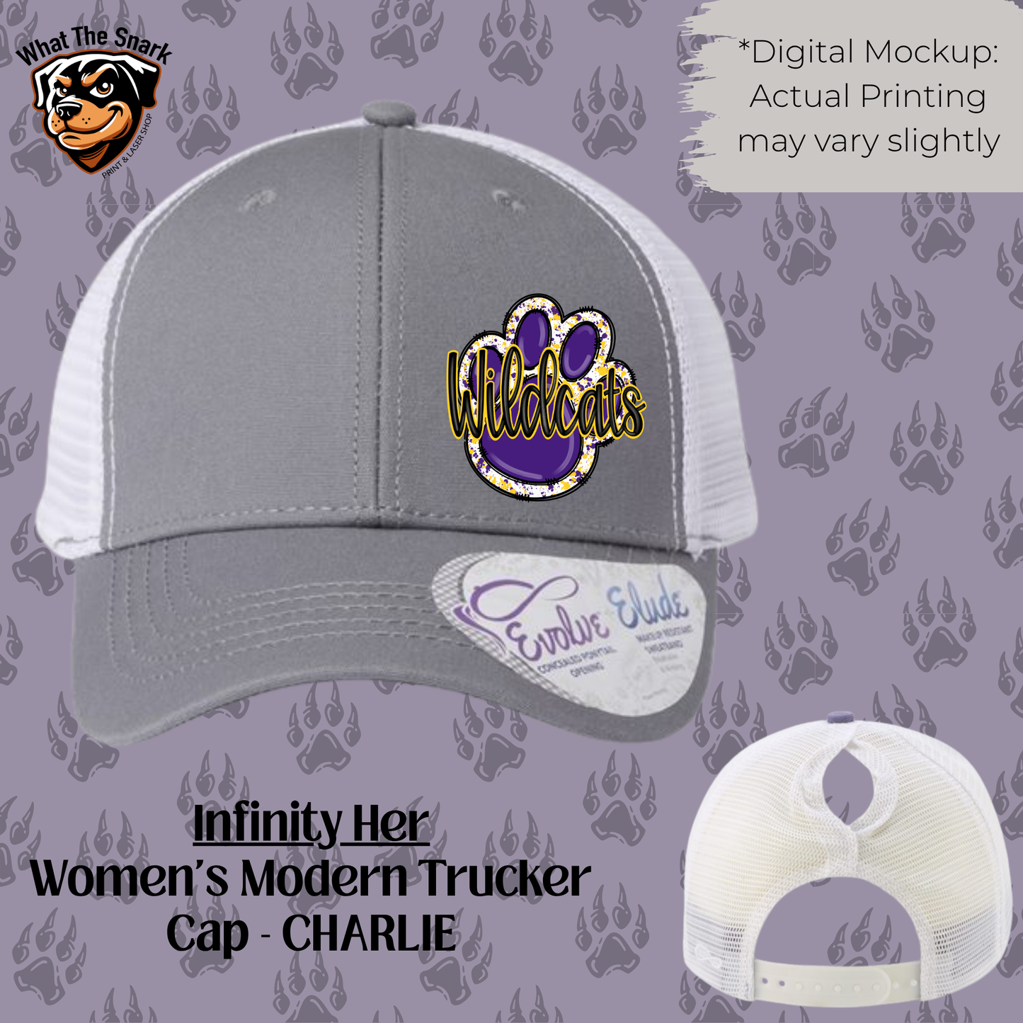 Women's Colorful Paw Print Hat