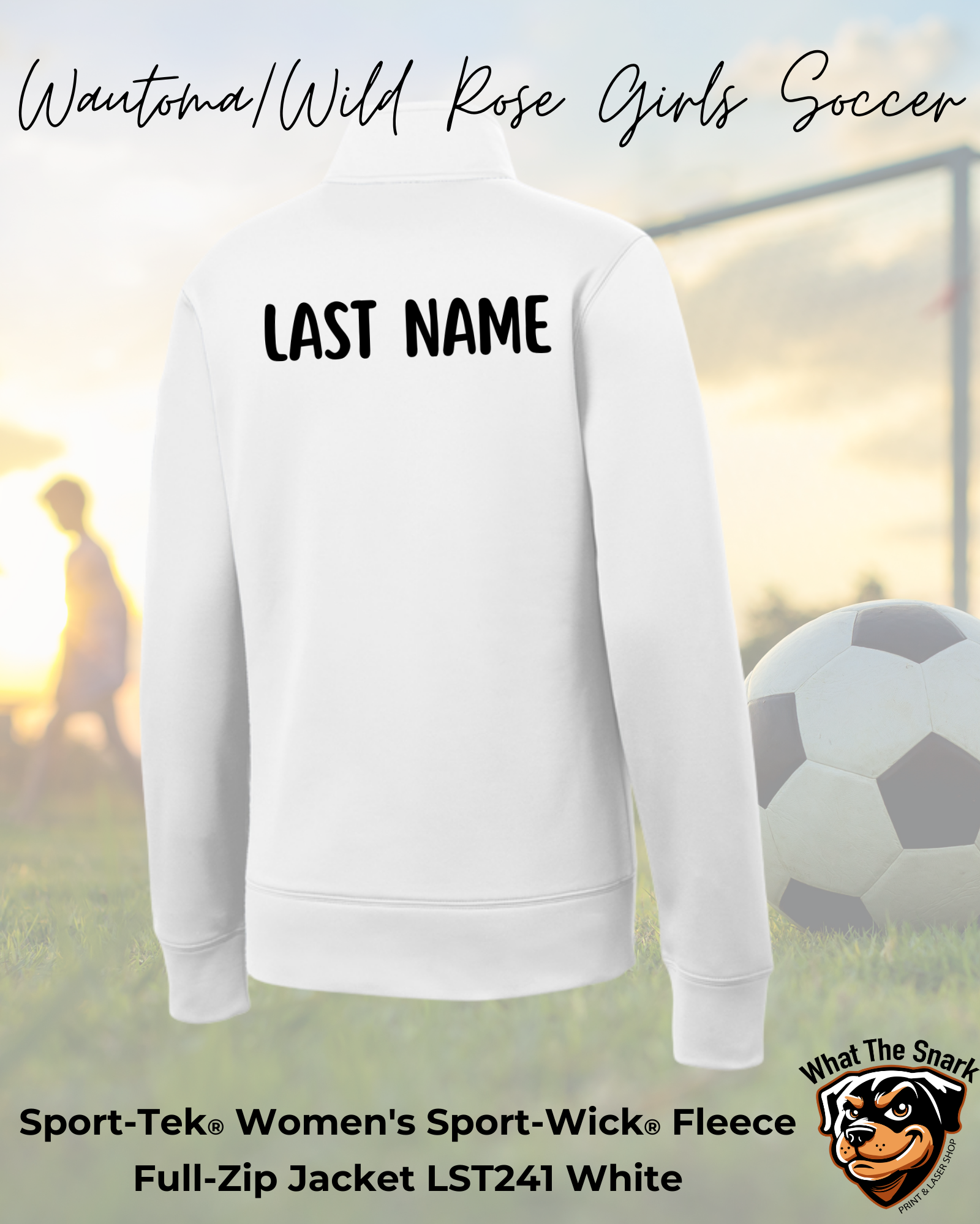 WWR Girls Soccer Logo Ladies Full Zip Fleece