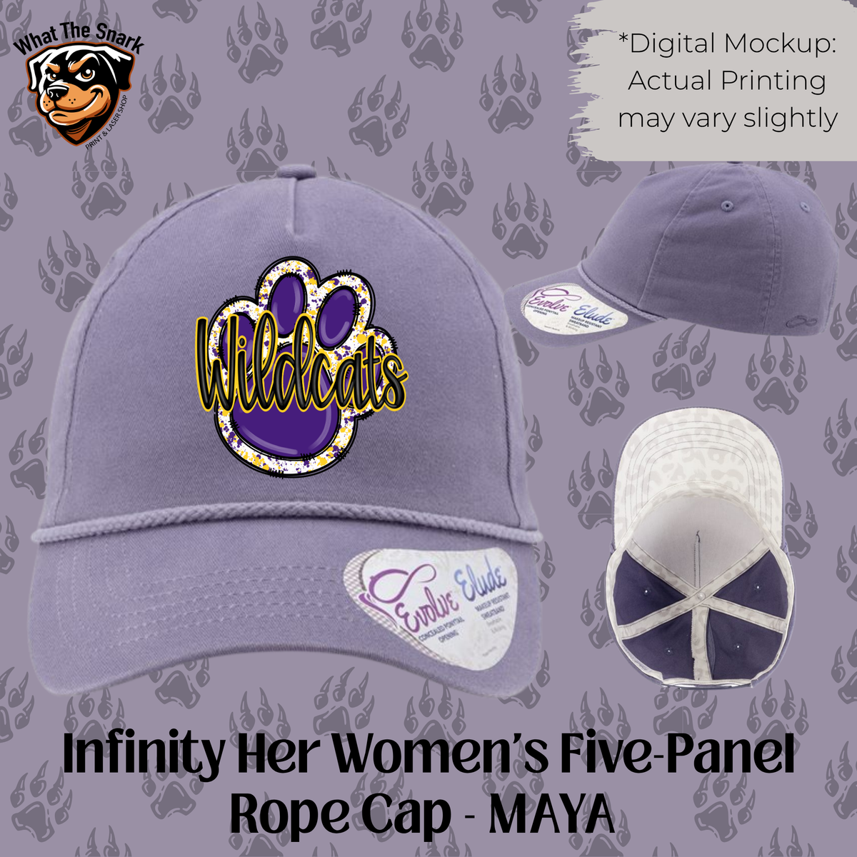 Women's Colorful Paw Print Hat