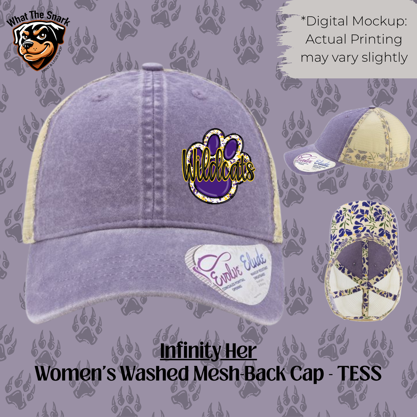 Women's Colorful Paw Print Hat