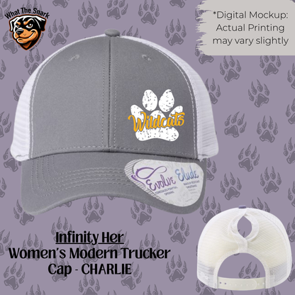 Women's Grunge Paw Print Hat