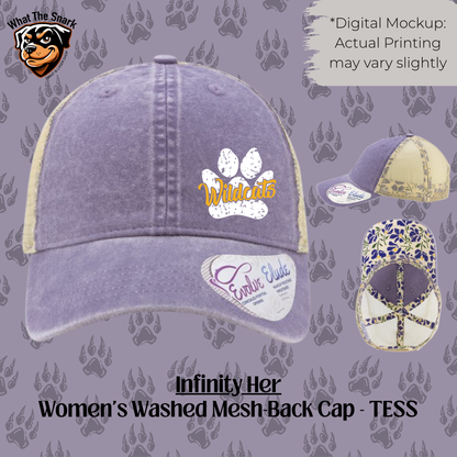 Women's Grunge Paw Print Hat