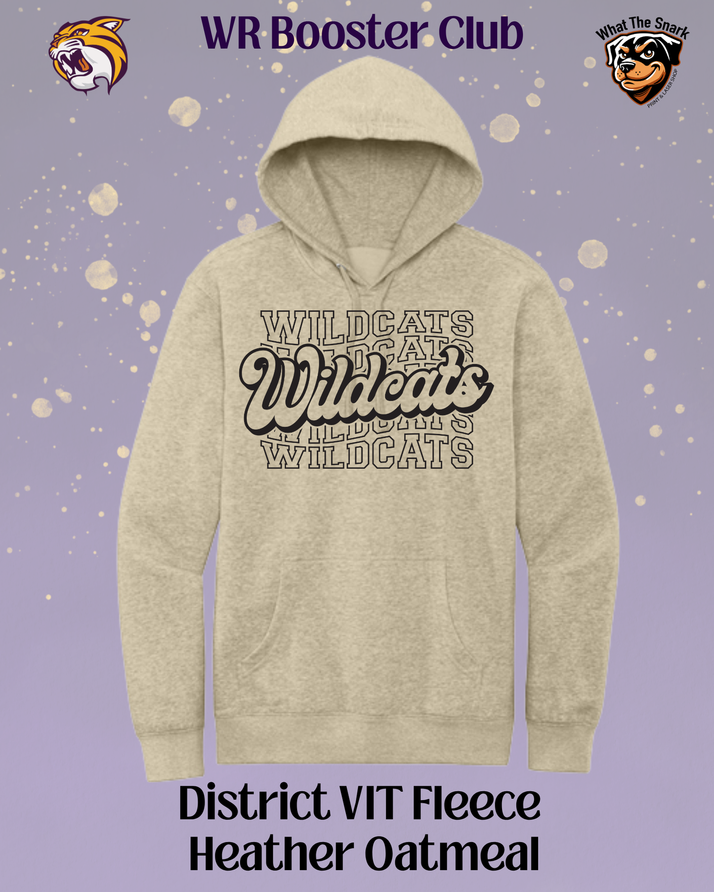 Wildcats Stacked Adult Hoodie