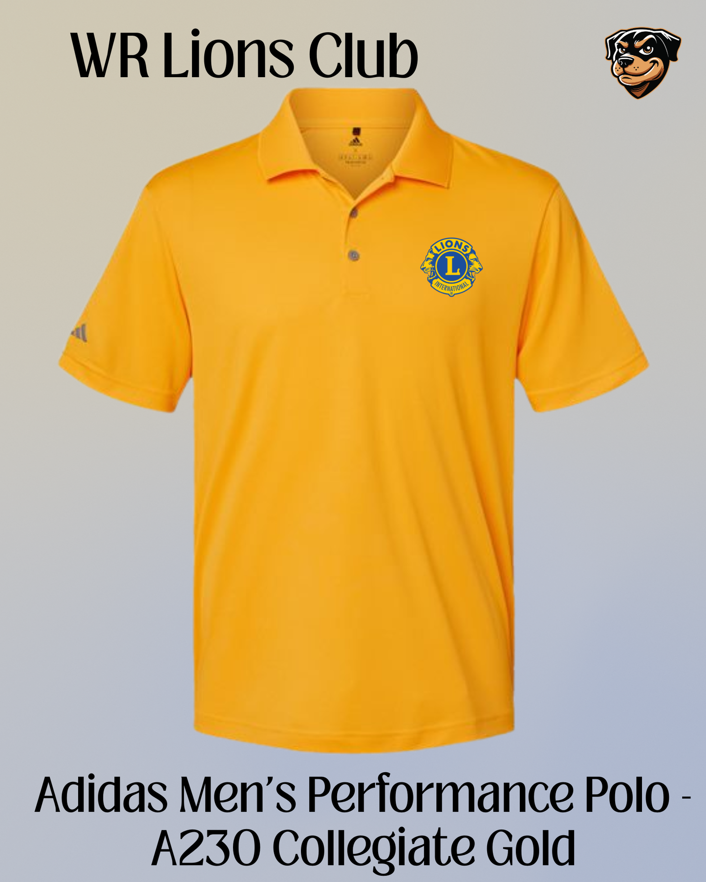 WR Lions Mens Adidas Polo
