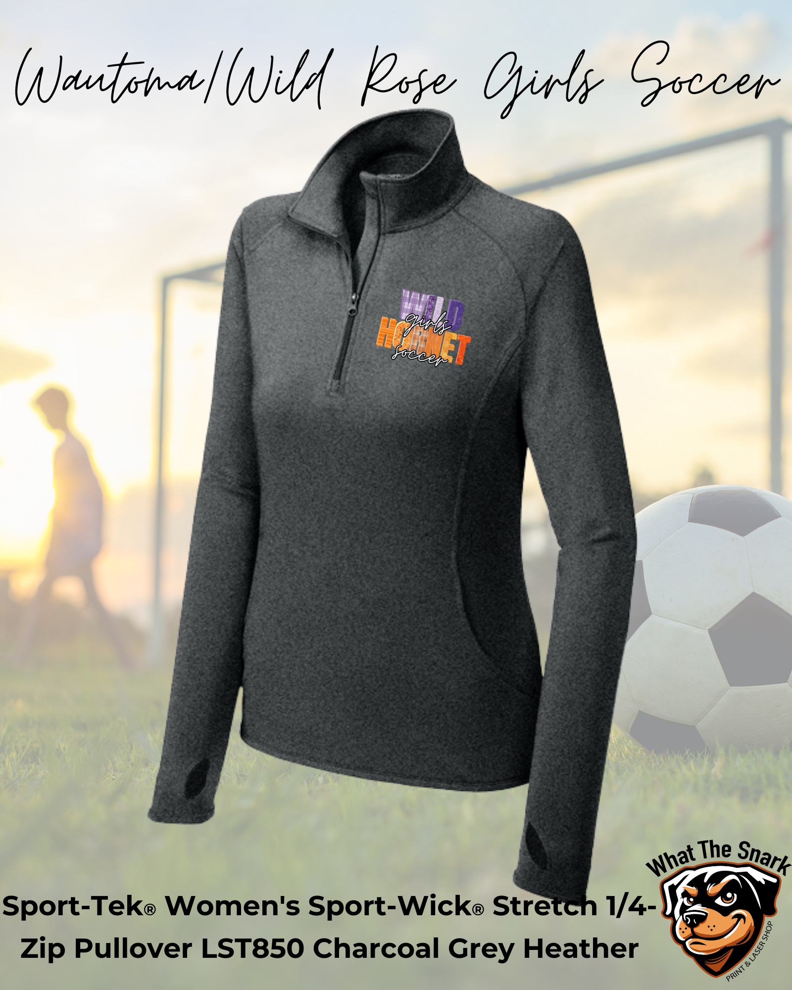 WWR Girls Soccer Wild Hornets Ladies 1/4 Zip