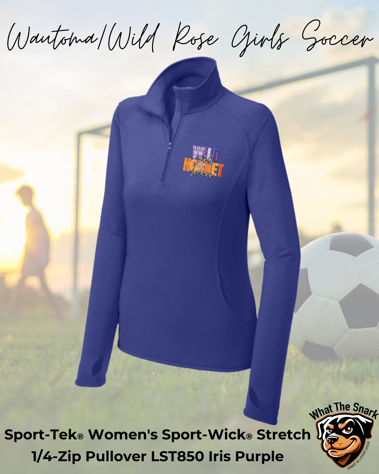 WWR Girls Soccer Wild Hornets Ladies 1/4 Zip