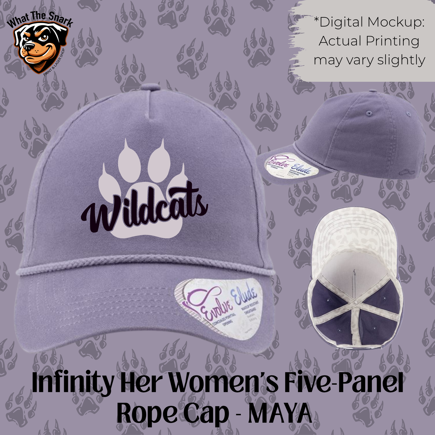 Women's Wildcats Purple Paw Hat