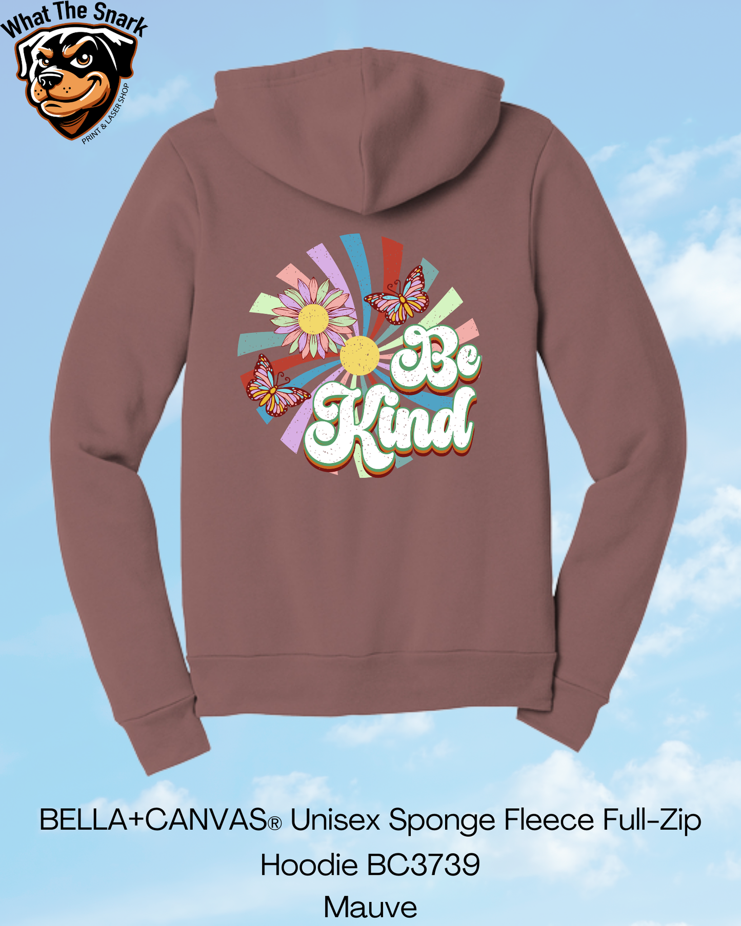Retro Be Kind Full Zip Hoodie