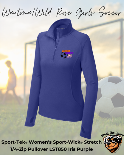 WWR Girls Soccer Logo Ladies 1/4 Zip