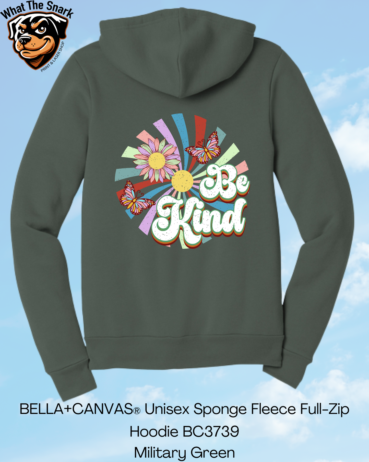 Retro Be Kind Full Zip Hoodie