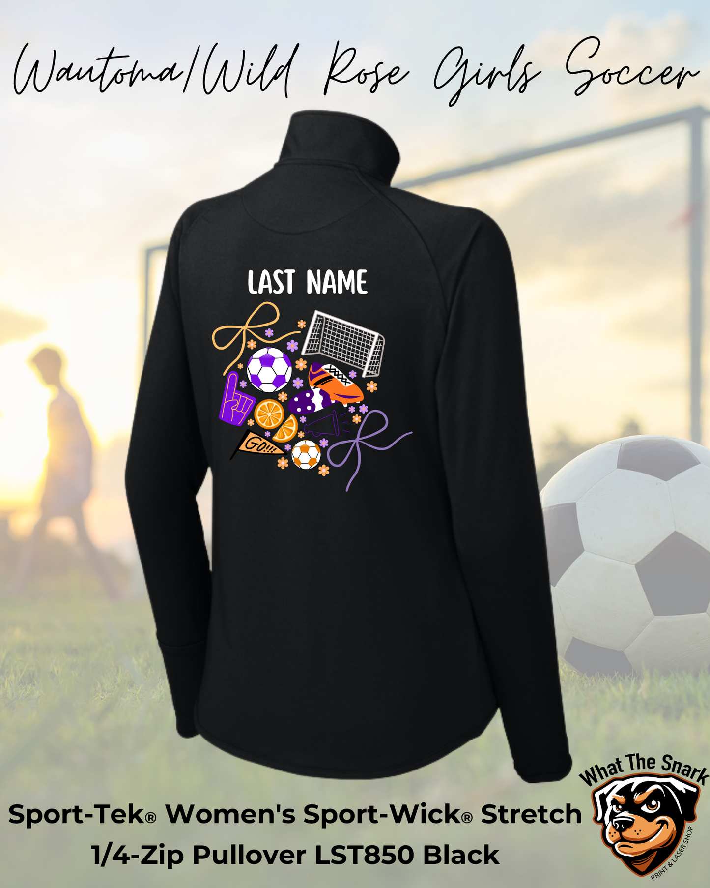 WWR Girls Soccer Full Back 1/4 Zip