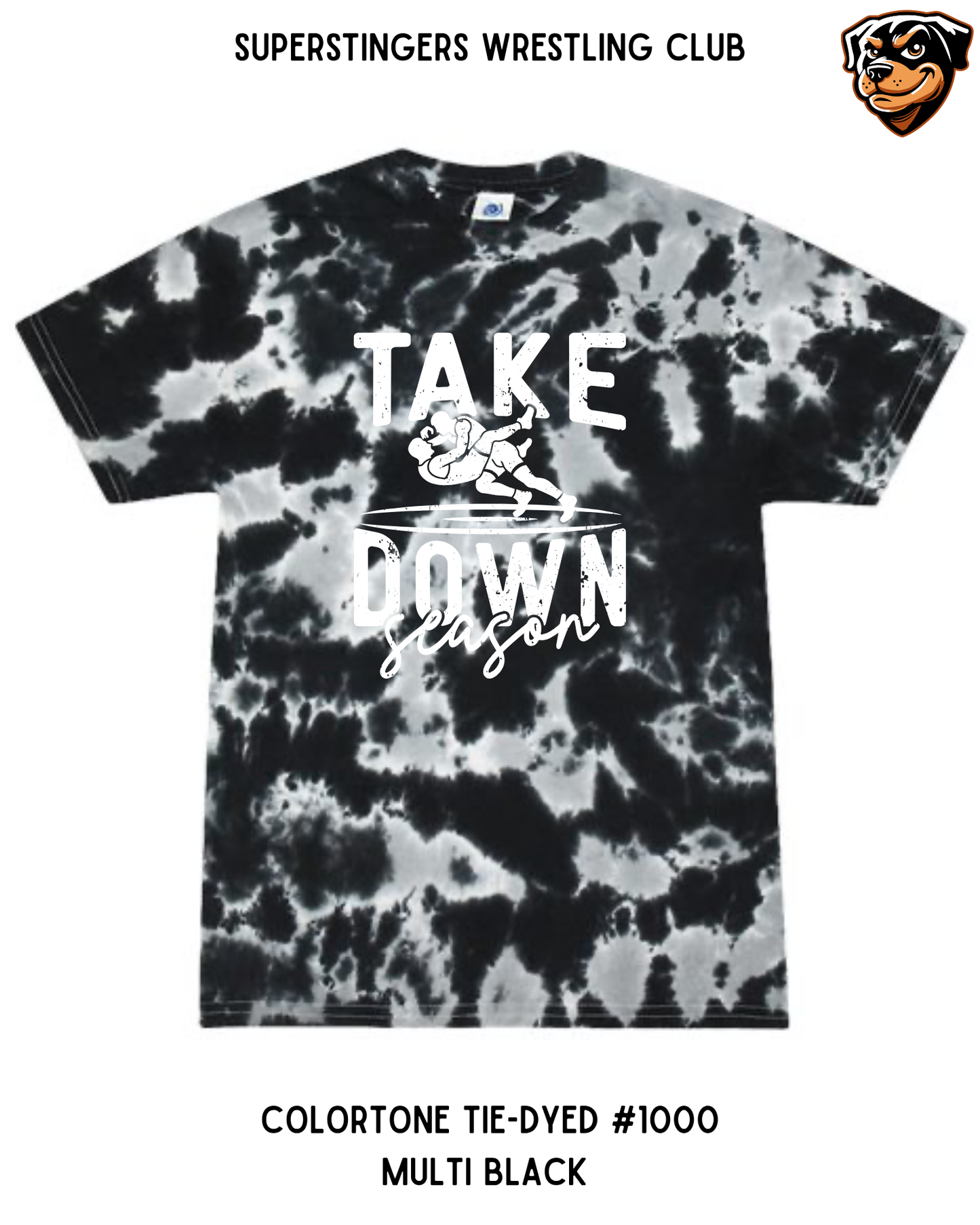 Super Stingers Take Down Season Tie-Dye Tee