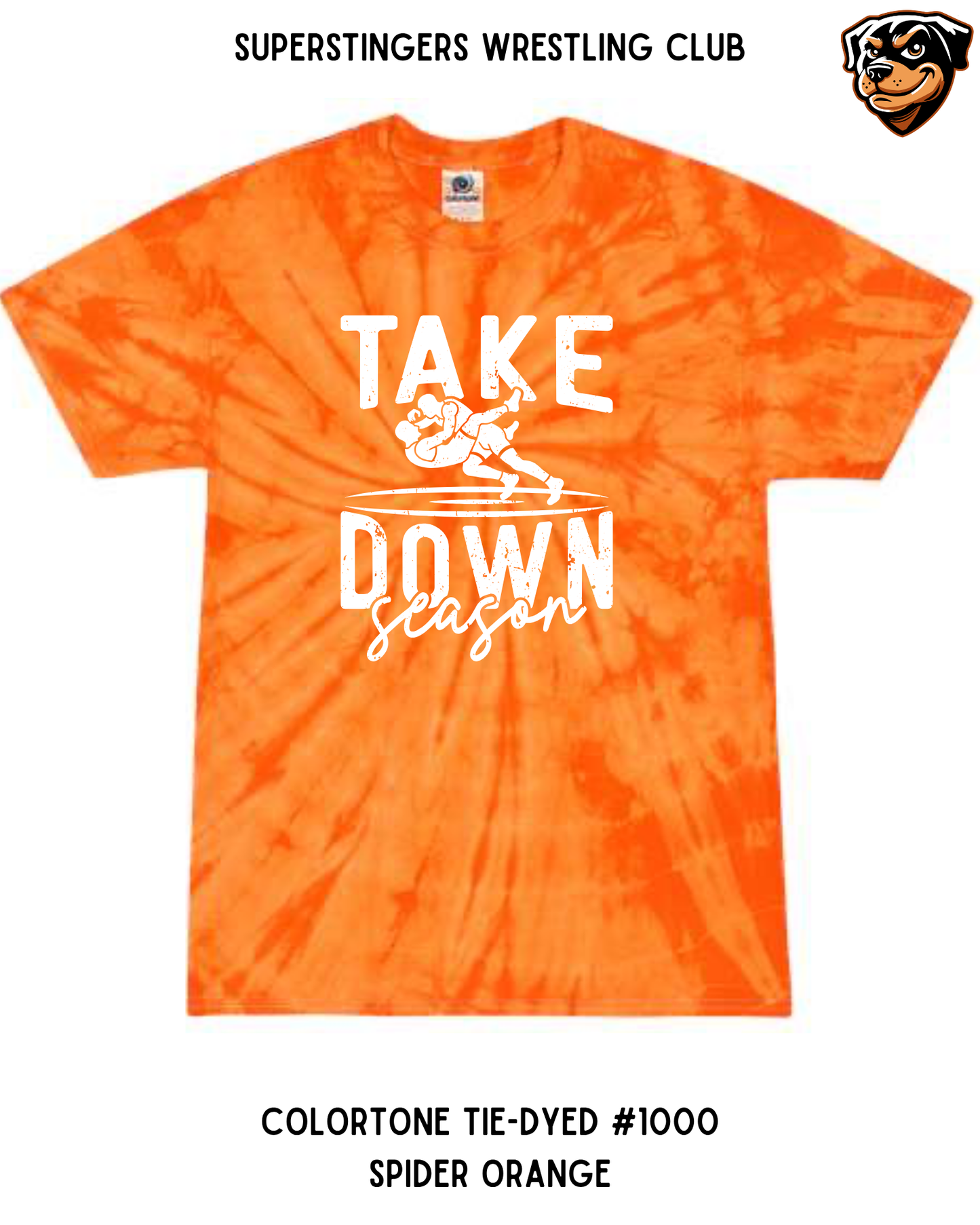 Super Stingers Take Down Season Tie Dye Youth Tee