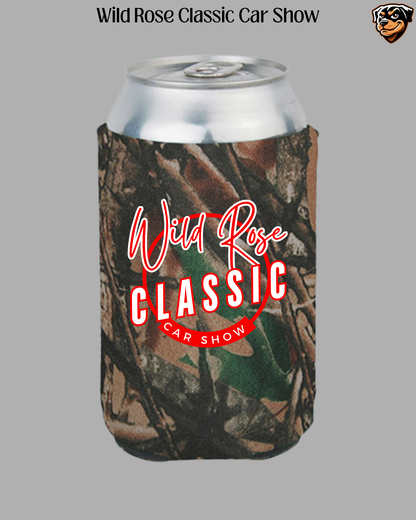 Wild Rose Classic Car Show Logo Koozie