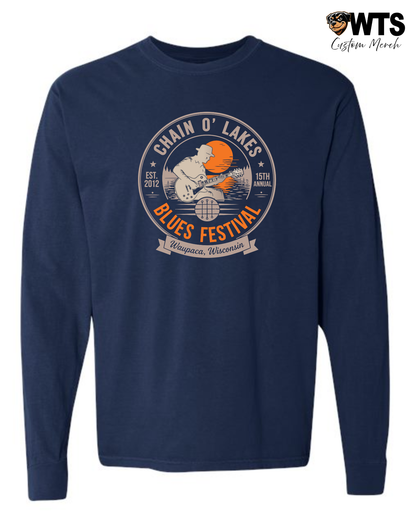 Chain O' Lakes Blues Festival '26 Navy Long Sleeve