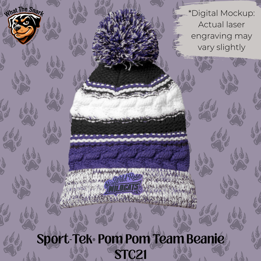Wild Rose Wildcats Pom Pom Beanie