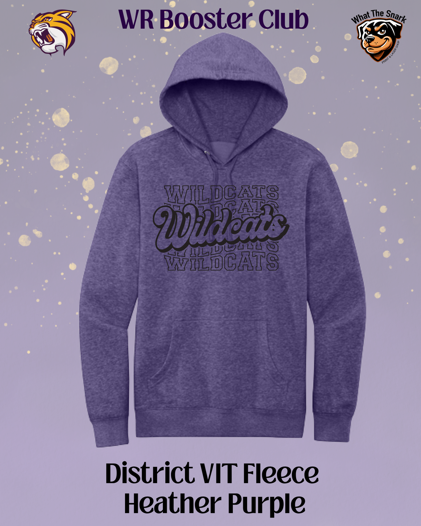 Wildcats Stacked Adult Hoodie