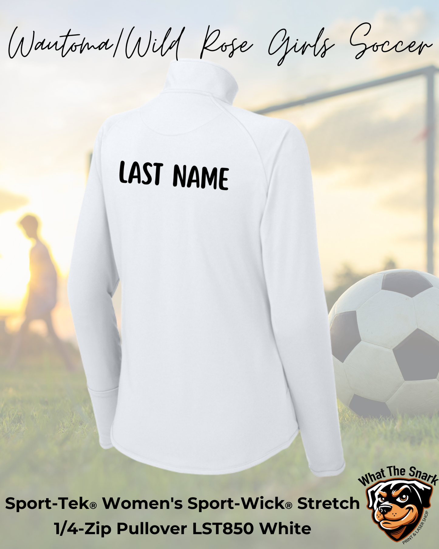 WWR Girls Soccer Logo Ladies 1/4 Zip
