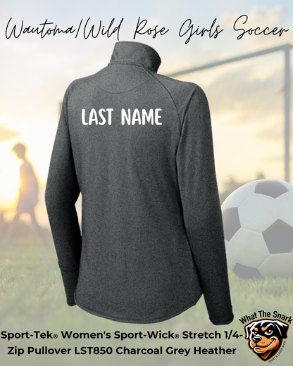WWR Girls Soccer Logo Ladies 1/4 Zip