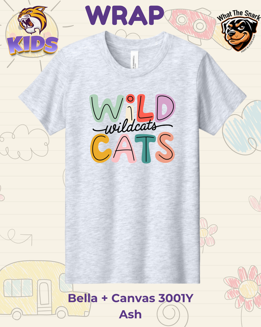 WRAP Wildcat Color Pop Block Youth Tee