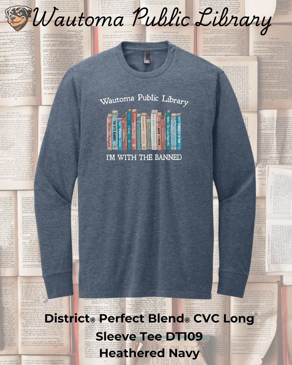 Wautoma Library "I'm with the Banned" Long Sleeve