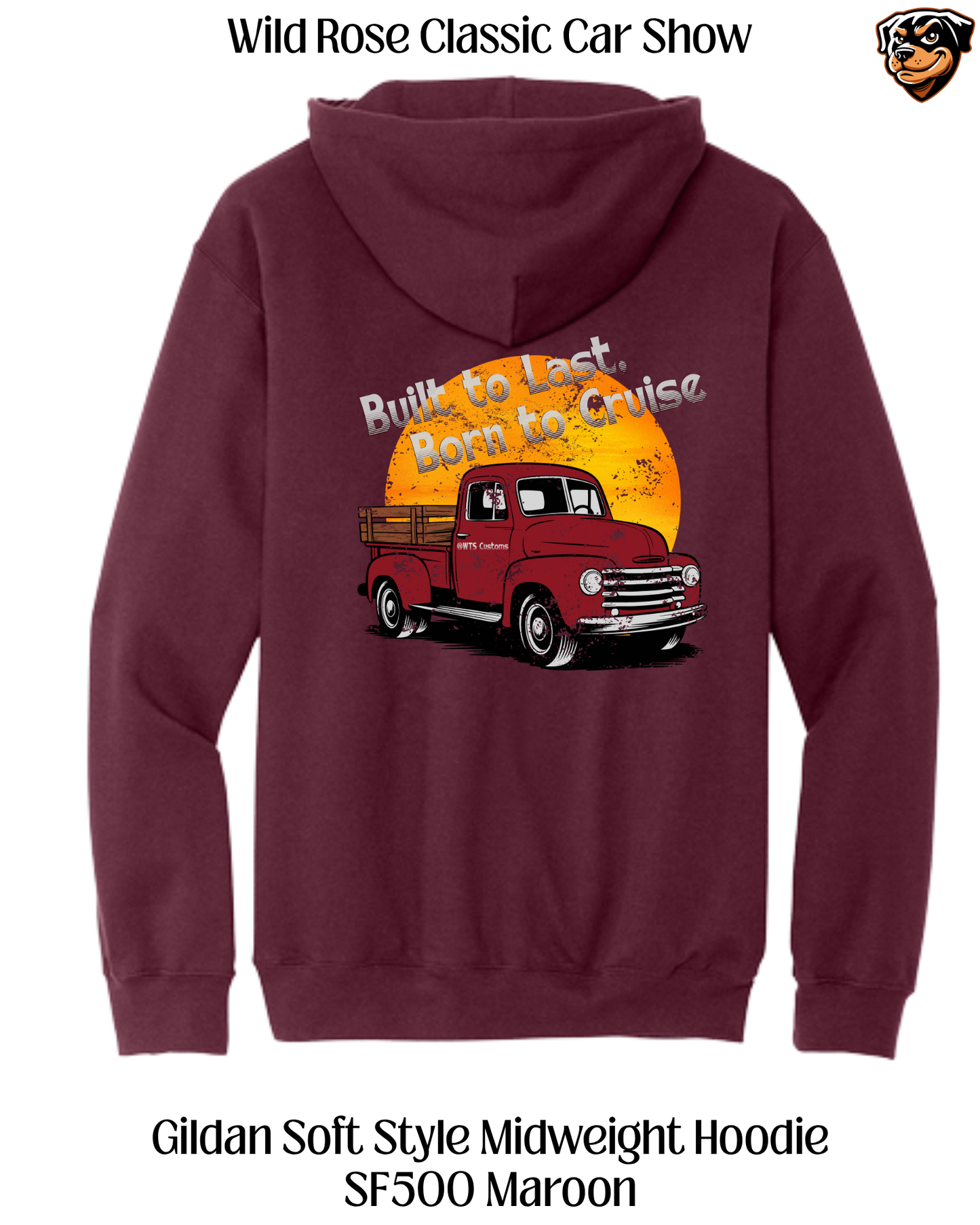 WR Classic Car Show Built To Last, Born to Cruise Hoodie