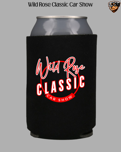 Wild Rose Classic Car Show Logo Koozie