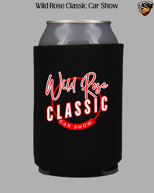 Wild Rose Classic Car Show Logo Koozie