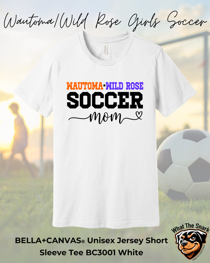 WWR Girls Soccer Mom Script Bella+Canvas Tshirt