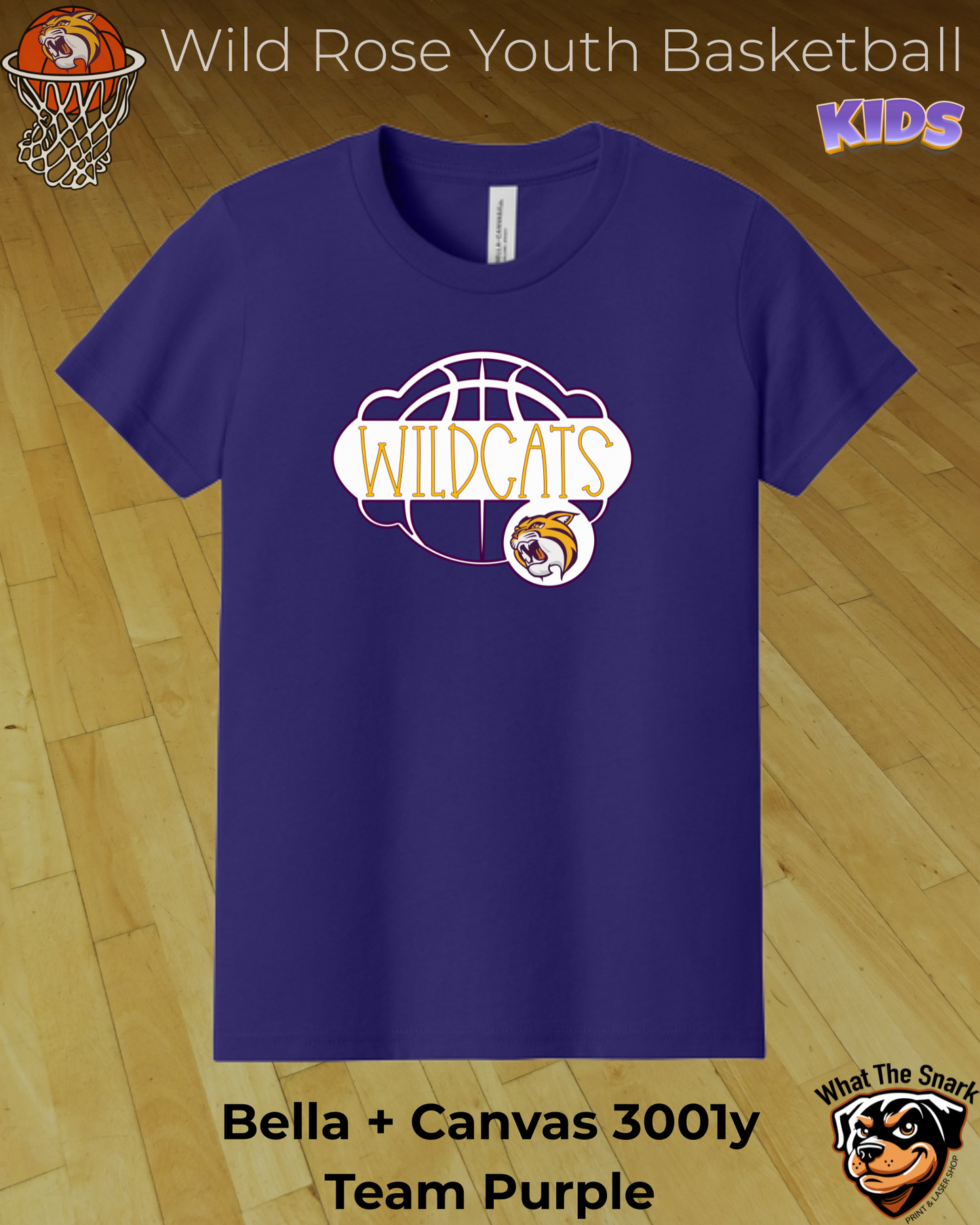 Wildcat Bubble Swish Youth Tee
